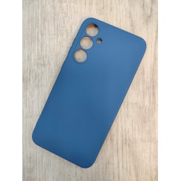 Чехол силиконовый Samsung S23 FE Silicone Cover Nano 2mm темно-синий