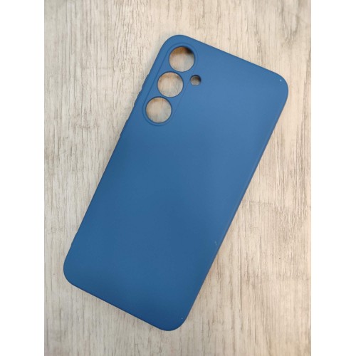 Чехол силиконовый Samsung S23 FE Silicone Cover Nano 2mm темно-синий