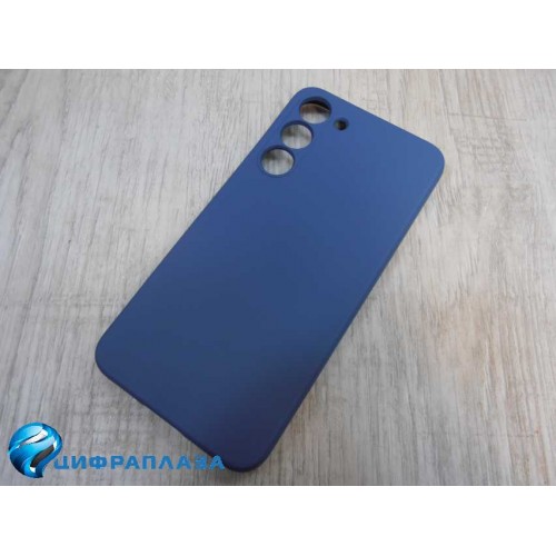 Чехол силиконовый Samsung S23 Plus Silicone Cover Nano 2mm темно-синий