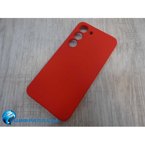 Чехол силиконовый Samsung S23 Silicone Cover Nano 2mm красный