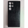 Чехол силиконовый Samsung S23 Ultra крокодиловая кожа черный