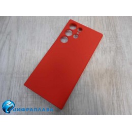 Чехол силиконовый Samsung S23 Ultra Silicone Cover Nano 2mm красный