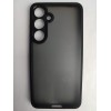 Чехол силиконовый Samsung S24 Plus матовый с окантовкой черный