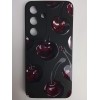 Чехол силиконовый Samsung S24 вишня на черном