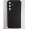 Чехол силиконовый Samsung S25 матовый с защитой камеры черный