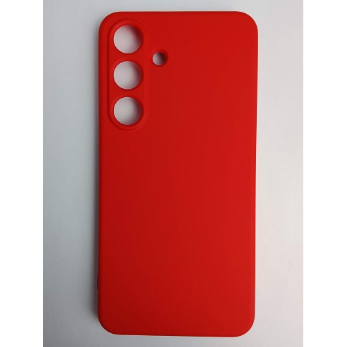 Чехол силиконовый Samsung S25 Silicone Cover без лого красный