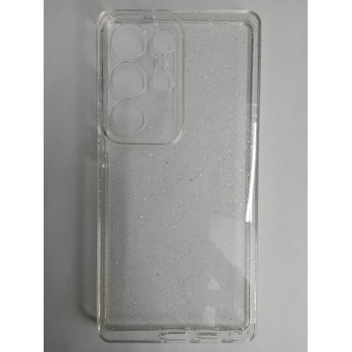 Чехол силиконовый Samsung S25 Ultra прозрачный с блестками SILVER