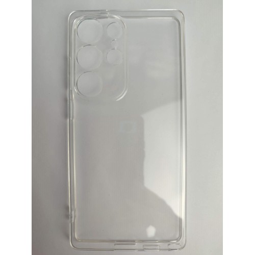 Чехол силиконовый Samsung S25 Ultra прозрачный с защитой камеры 