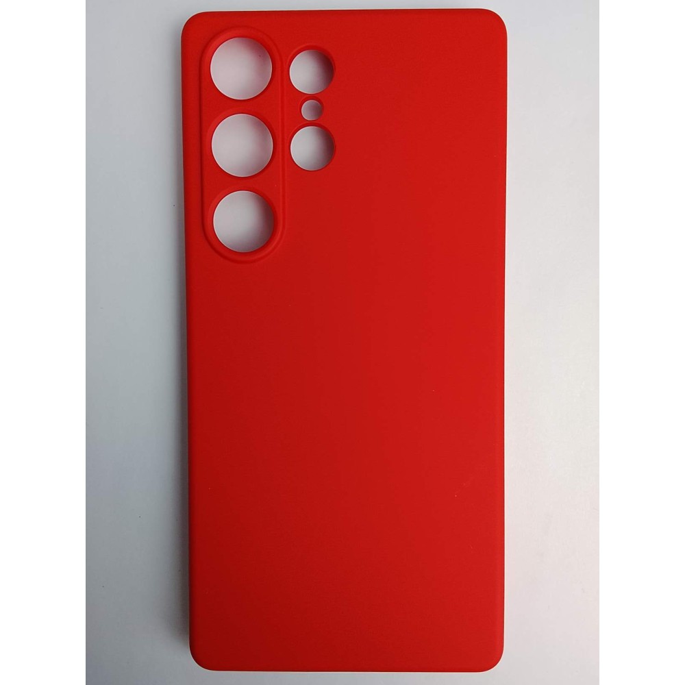 Чехол силиконовый Samsung S25 Ultra Silicone Cover без лого красный