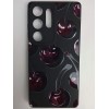 Чехол силиконовый Samsung S25 Ultra вишня на черном