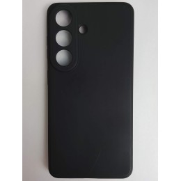 Чехол силиконовый Samsung S26 матовый с защитой камеры черный