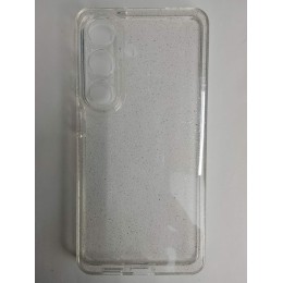 Чехол силиконовый Samsung S26 прозрачный с блестками SILVER