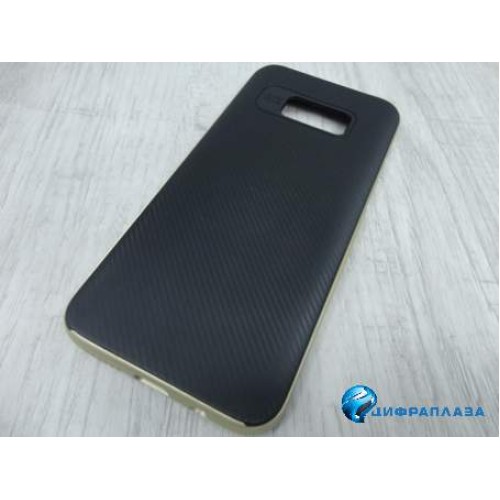 Чехол силиконовый Samsung S8 Plus карбон черный