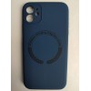 Чехол силиконовый Silicone Case MagSafe ORG iPhone 11 темно-синий