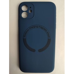 Чехол силиконовый Silicone Case MagSafe ORG iPhone 11 темно-синий