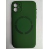 Чехол силиконовый Silicone Case MagSafe ORG iPhone 11 темно-зеленый