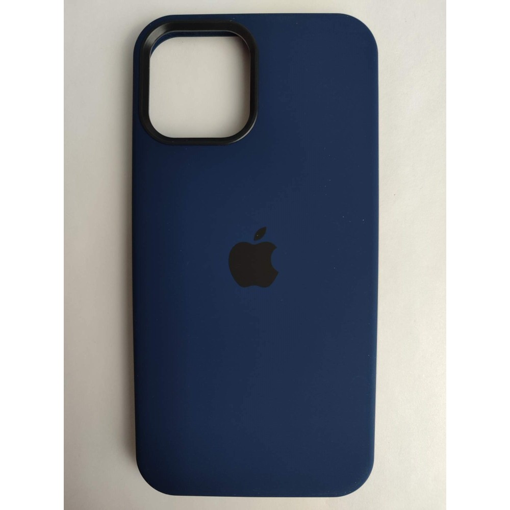Чехол силиконовый Silicone Case MagSafe ORG iPhone 12/12 Pro темно-синий