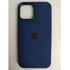 Чехол силиконовый Silicone Case MagSafe ORG iPhone 12/12 Pro темно-синий
