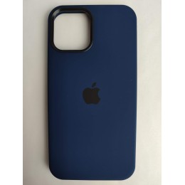 Чехол силиконовый Silicone Case MagSafe ORG iPhone 12/12 Pro темно-синий