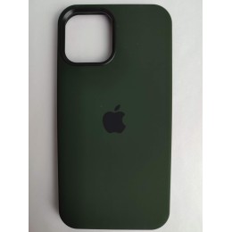 Чехол силиконовый Silicone Case MagSafe ORG iPhone 12/12 Pro темно-зеленый