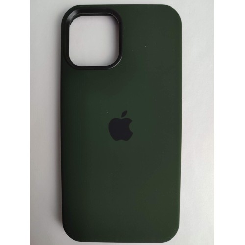 Чехол силиконовый Silicone Case MagSafe ORG iPhone 12/12 Pro темно-зеленый