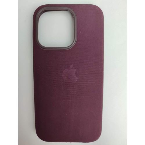 Чехол силиконовый Silicone Case MagSafe ORG iPhone 15 Pro Max с анимацией бархатный бордовый