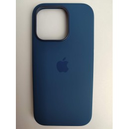 Чехол силиконовый Silicone Case MagSafe ORG iPhone 15 Pro Max темно-синий