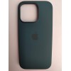 Чехол силиконовый Silicone Case MagSafe ORG iPhone 15 Pro Max темно-зеленый