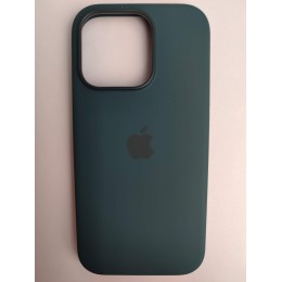 Чехол силиконовый Silicone Case MagSafe ORG iPhone 15 Pro Max темно-зеленый