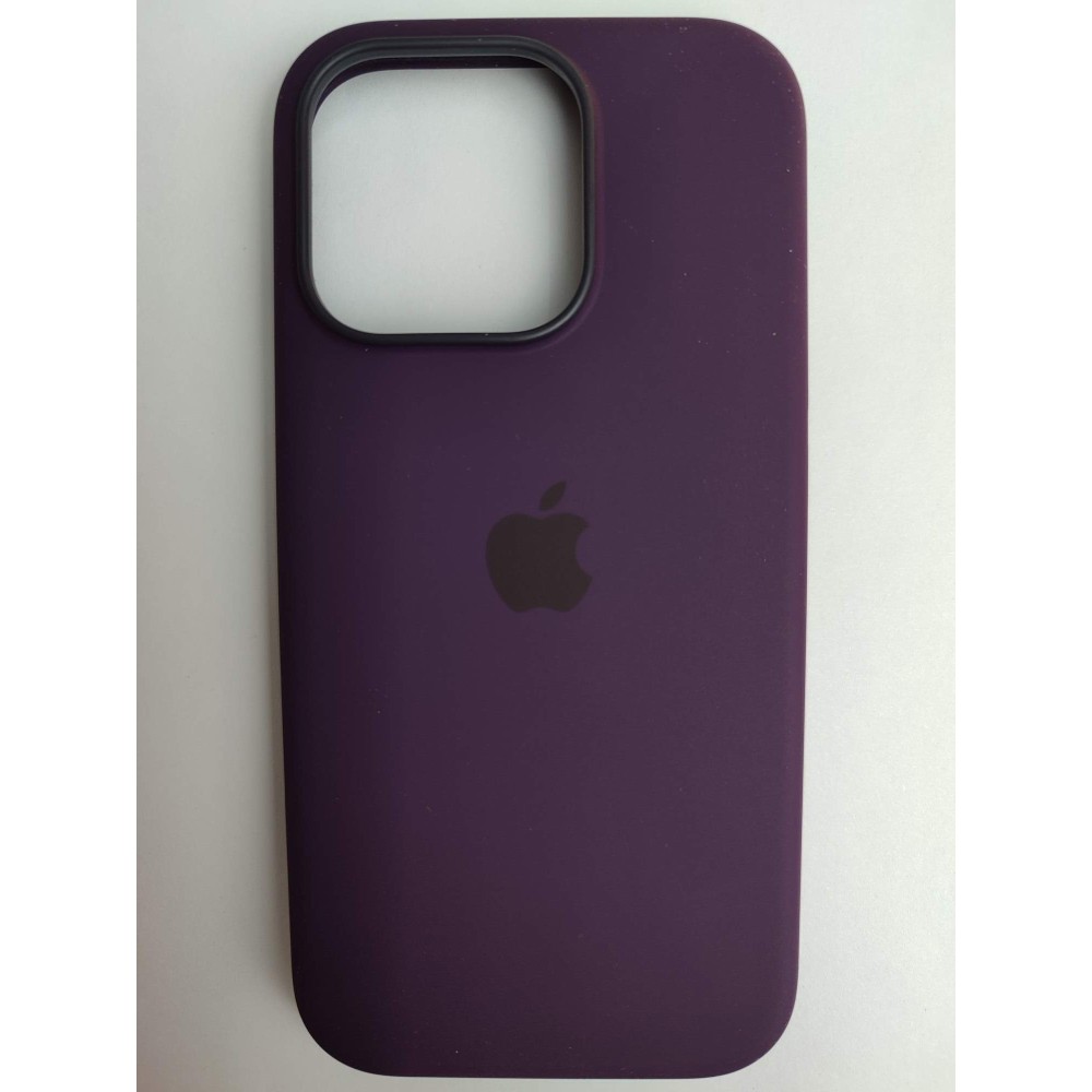 Чехол силиконовый Silicone Case MagSafe ORG iPhone 16 Pro темно-бордовый