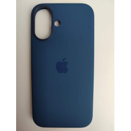 Чехол силиконовый Silicone Case MagSafe ORG iPhone 16 темно-синий