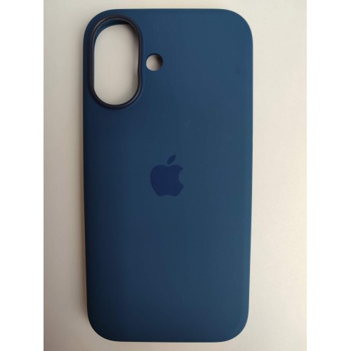 Чехол силиконовый Silicone Case MagSafe ORG iPhone 16 темно-синий