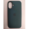 Чехол силиконовый Silicone Case MagSafe ORG iPhone 16 темно-зеленый