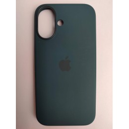 Чехол силиконовый Silicone Case MagSafe ORG iPhone 16 темно-зеленый