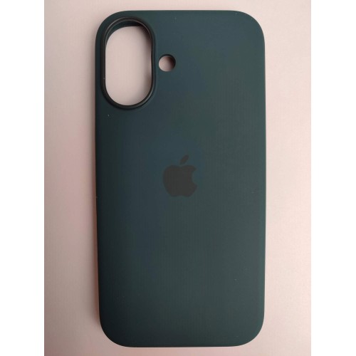 Чехол силиконовый Silicone Case MagSafe ORG iPhone 16 темно-зеленый