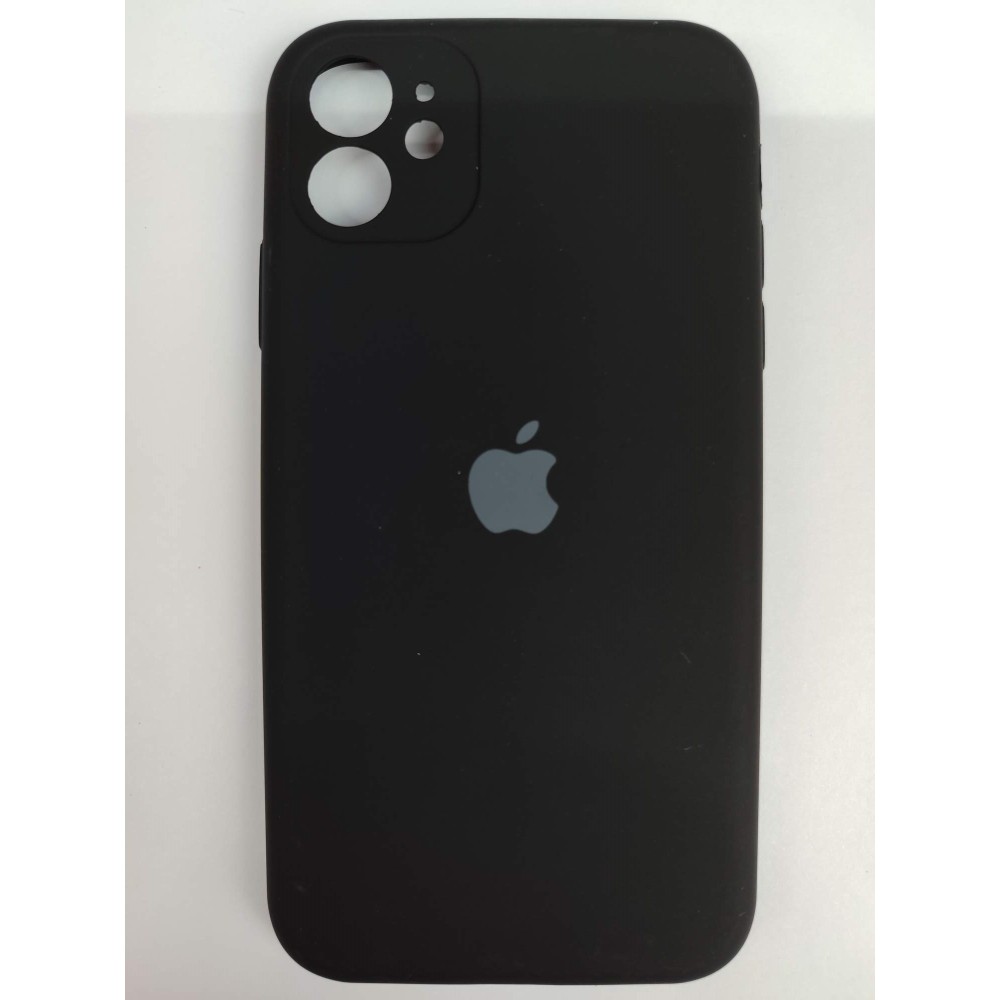 Чехол силиконовый Silicone Case ORG iPhone 11 (защита камеры) черный (01)
