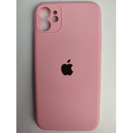 Чехол силиконовый Silicone Case ORG iPhone 11 (защита камеры) розовый (04)