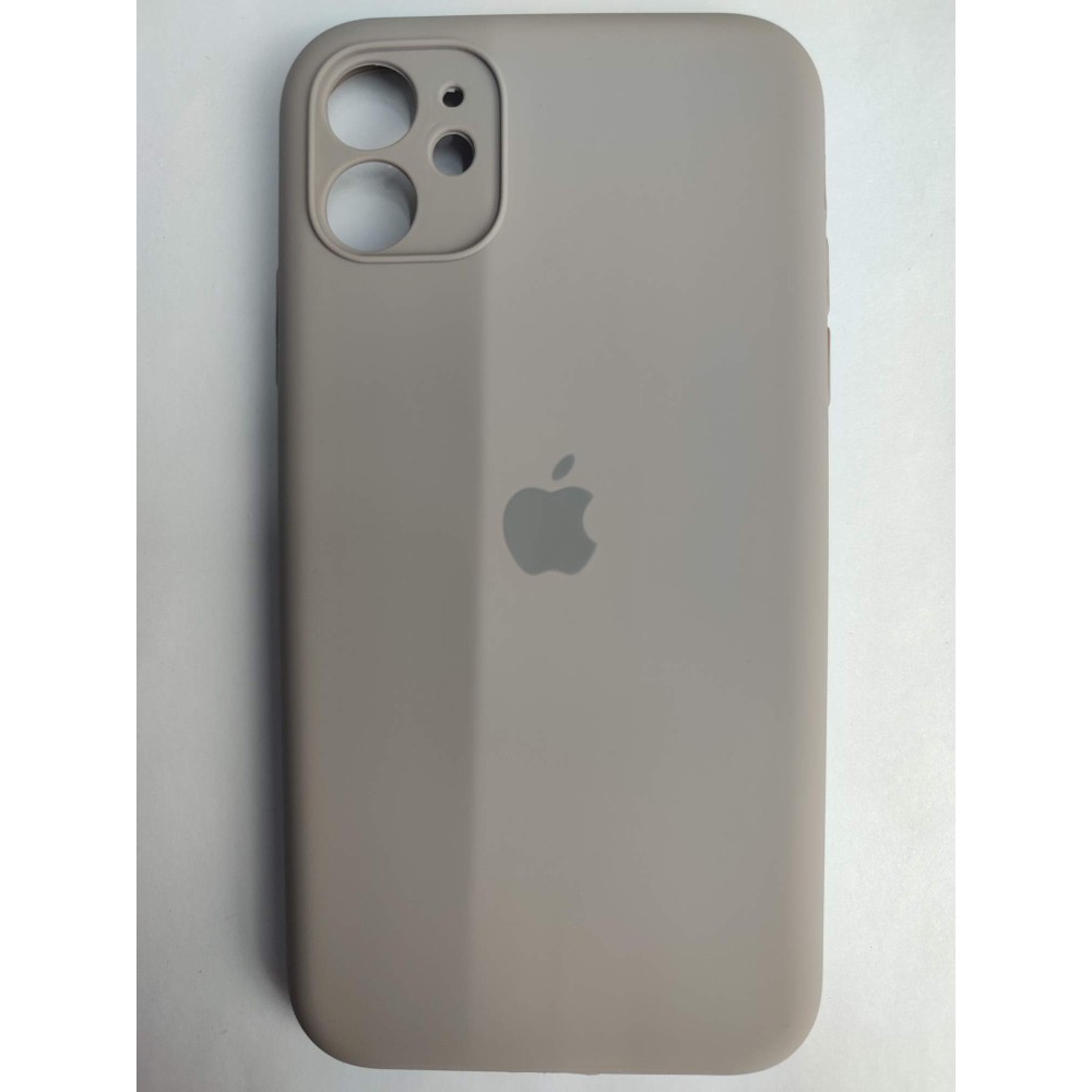 Чехол силиконовый Silicone Case ORG iPhone 11 (защита камеры) серый