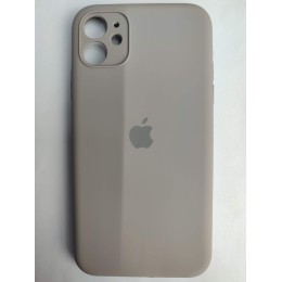 Чехол силиконовый Silicone Case ORG iPhone 11 (защита камеры) серый