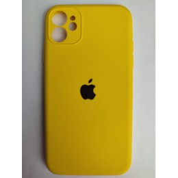 Чехол силиконовый Silicone Case ORG iPhone 11 (защита камеры) желтый (03)