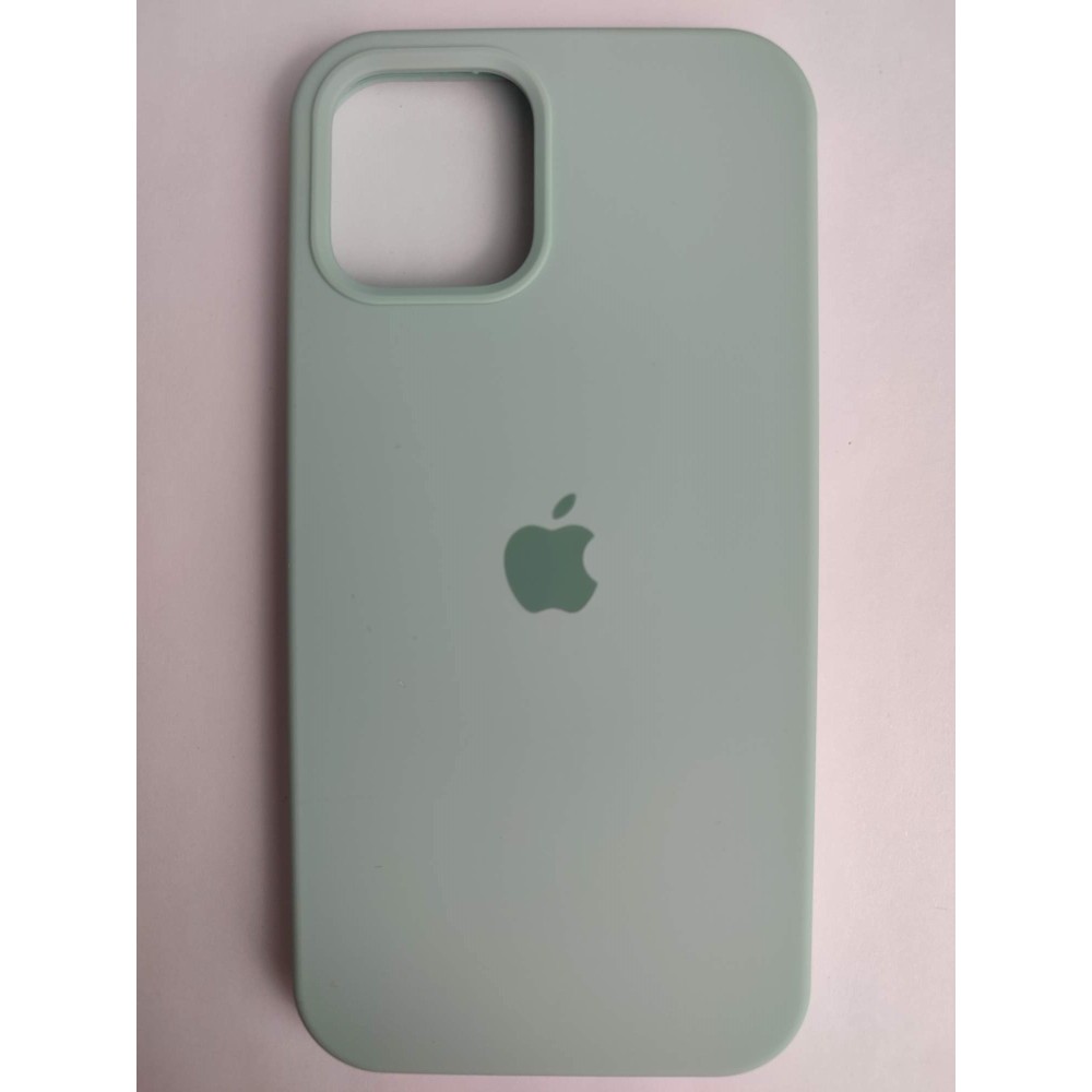 Чехол силиконовый Silicone Case ORG iPhone 12/12 Pro бледно-бирюзовый (17)