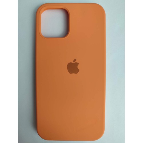 Чехол силиконовый Silicone Case ORG iPhone 12/12 Pro бледно-оранжевый (56)