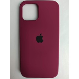 Чехол силиконовый Silicone Case ORG iPhone 12/12 Pro бордовый (52)