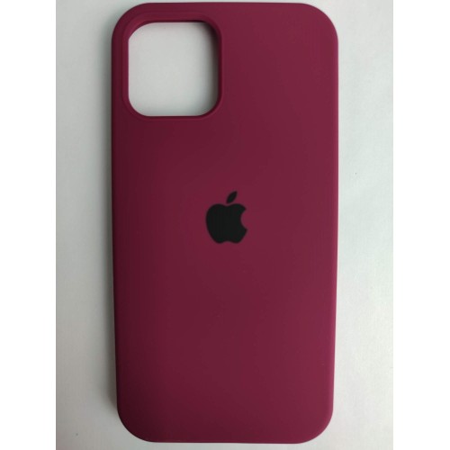 Чехол силиконовый Silicone Case ORG iPhone 12/12 Pro бордовый (52)
