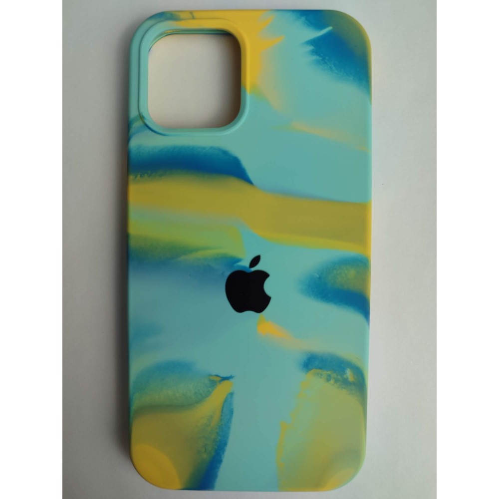 Чехол силиконовый Silicone Case ORG iPhone 12/12 Pro (полная защита) Rainbow палитра (02)