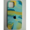 Чехол силиконовый Silicone Case ORG iPhone 12/12 Pro Rainbow палитра (02)