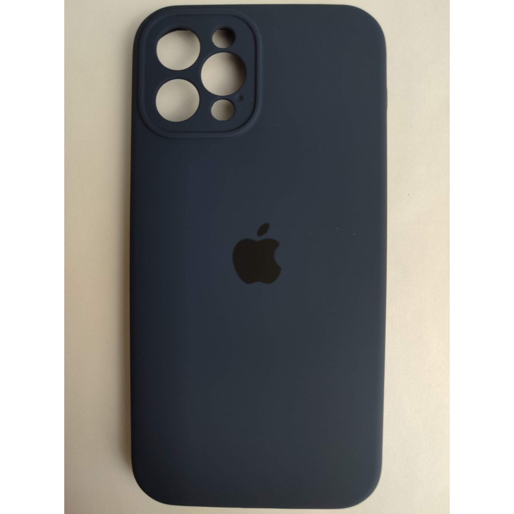 Чехол силиконовый Silicone Case ORG iPhone 12 Pro (защита камеры) (07) темно-синий