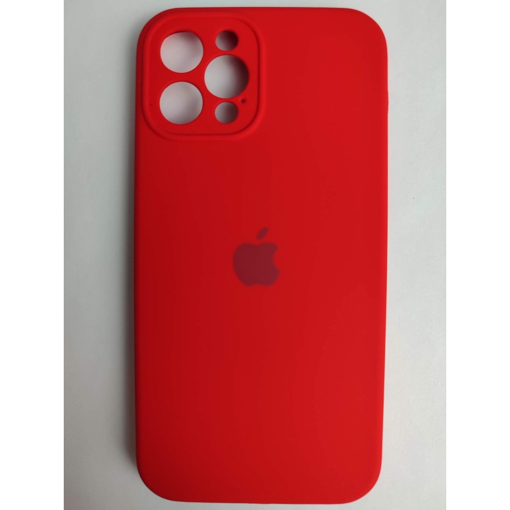 Чехол силиконовый Silicone Case ORG iPhone 12 Pro (защита камеры) красный (20)