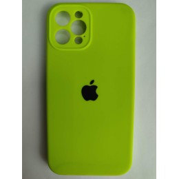 Чехол силиконовый Silicone Case ORG iPhone 12 Pro (защита камеры) салатовый (24)