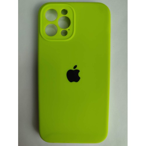 Чехол силиконовый Silicone Case ORG iPhone 12 Pro (защита камеры) салатовый (24)